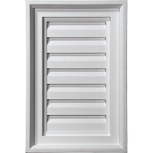 Ekena Millwork Vertical Urethane Gable Vent Louver, Functional, 12"W x 25"H GVVE12X25F - main